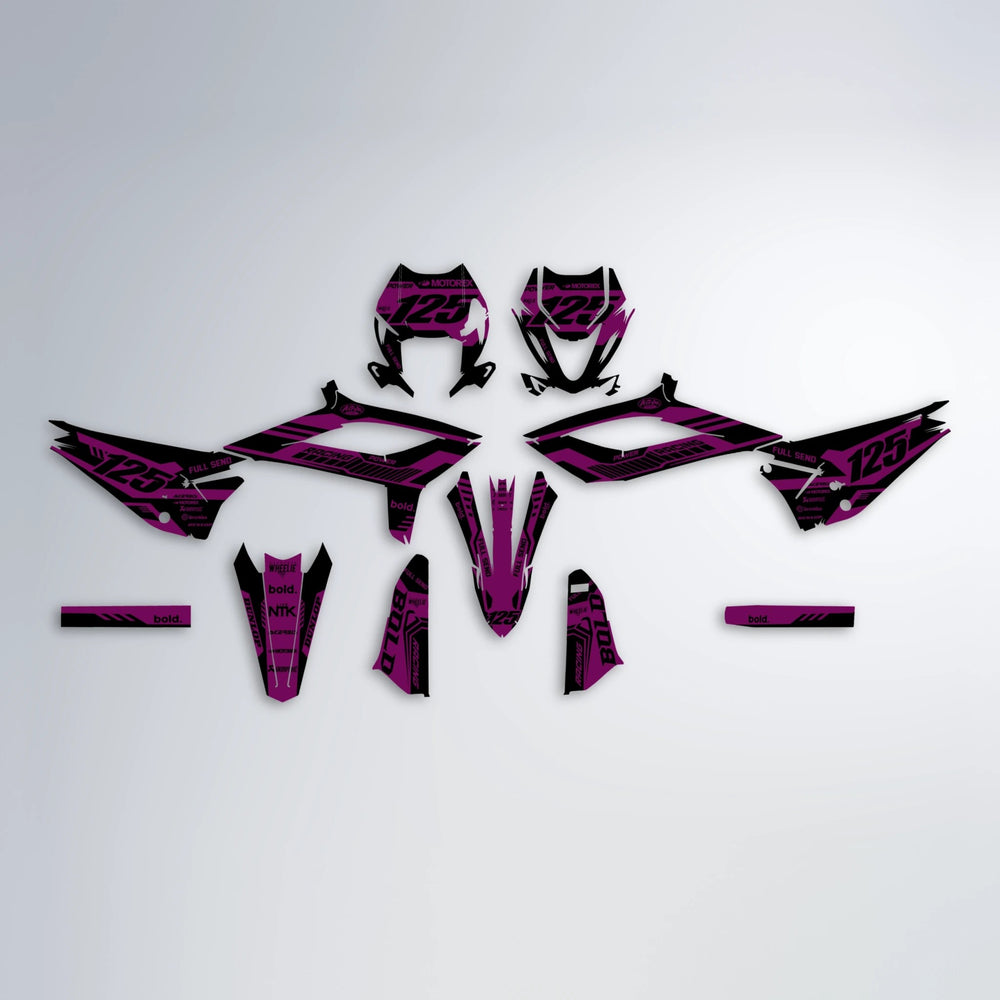 STEALTH Beta graphics kit parts layout in Pink