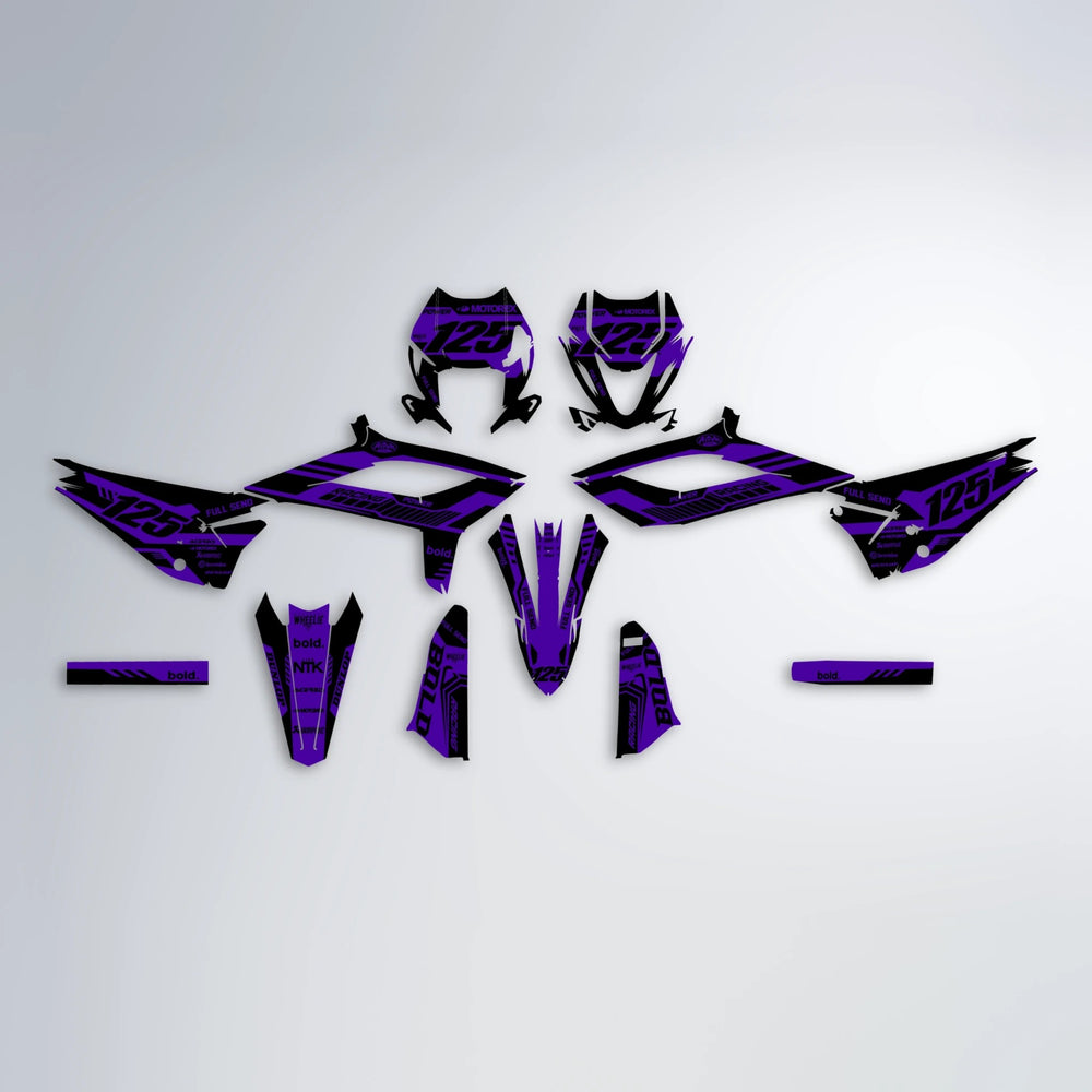 STEALTH Beta graphics kit parts layout in Purple