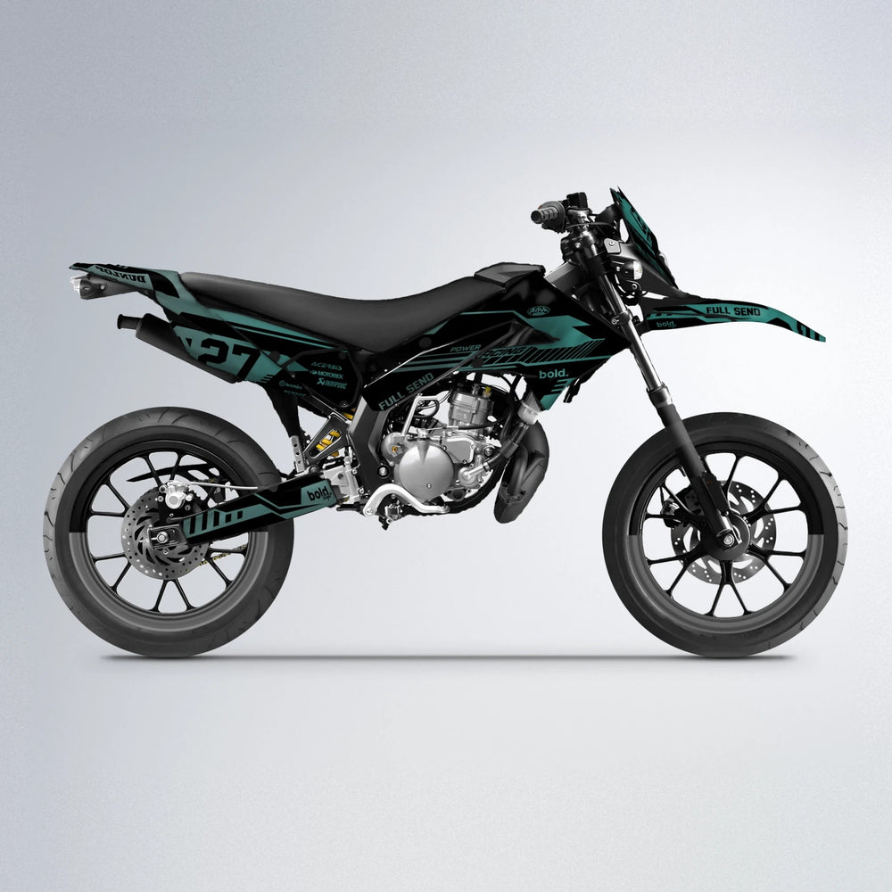 STEALTH Derbi Senda supermoto graphics kit in Mint
