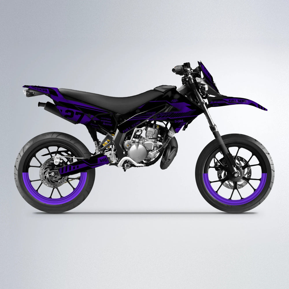 STEALTH Derbi Senda supermoto graphics kit in Purple