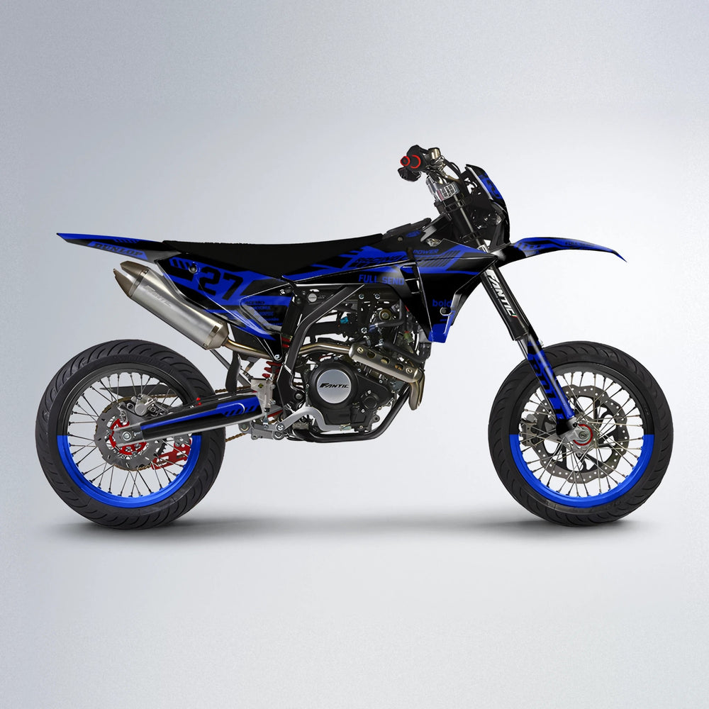 STEALTH Fantic supermoto graphics kit in Blue