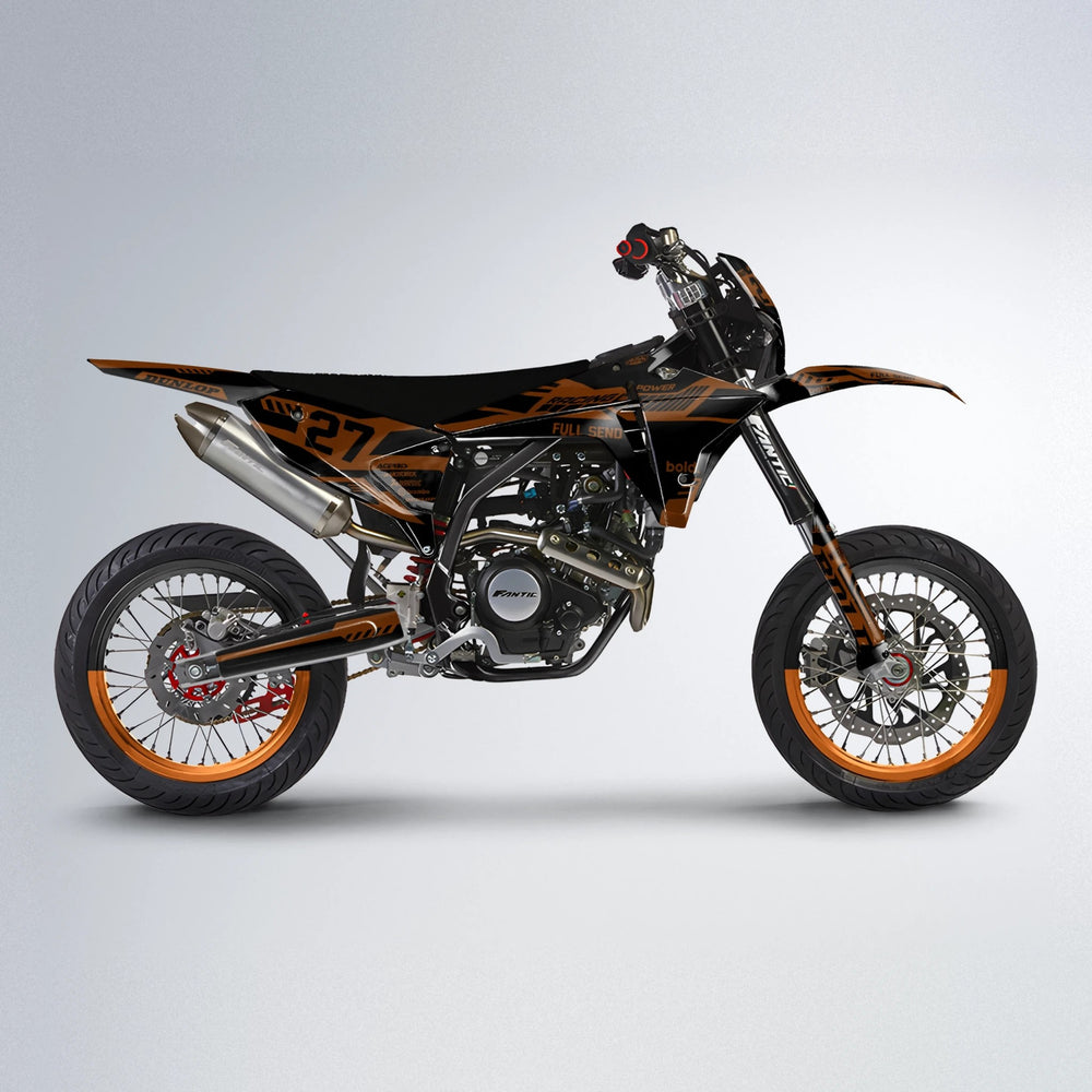 STEALTH Fantic supermoto graphics kit in Orange
