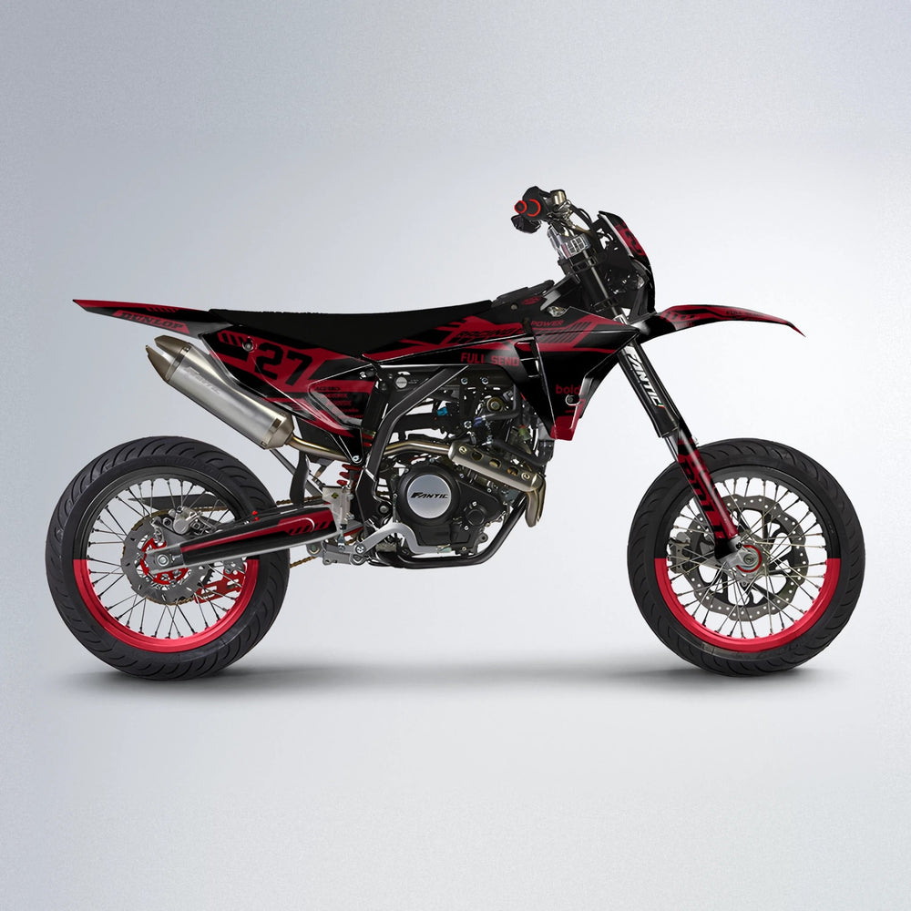 STEALTH Fantic supermoto graphics kit in Red
