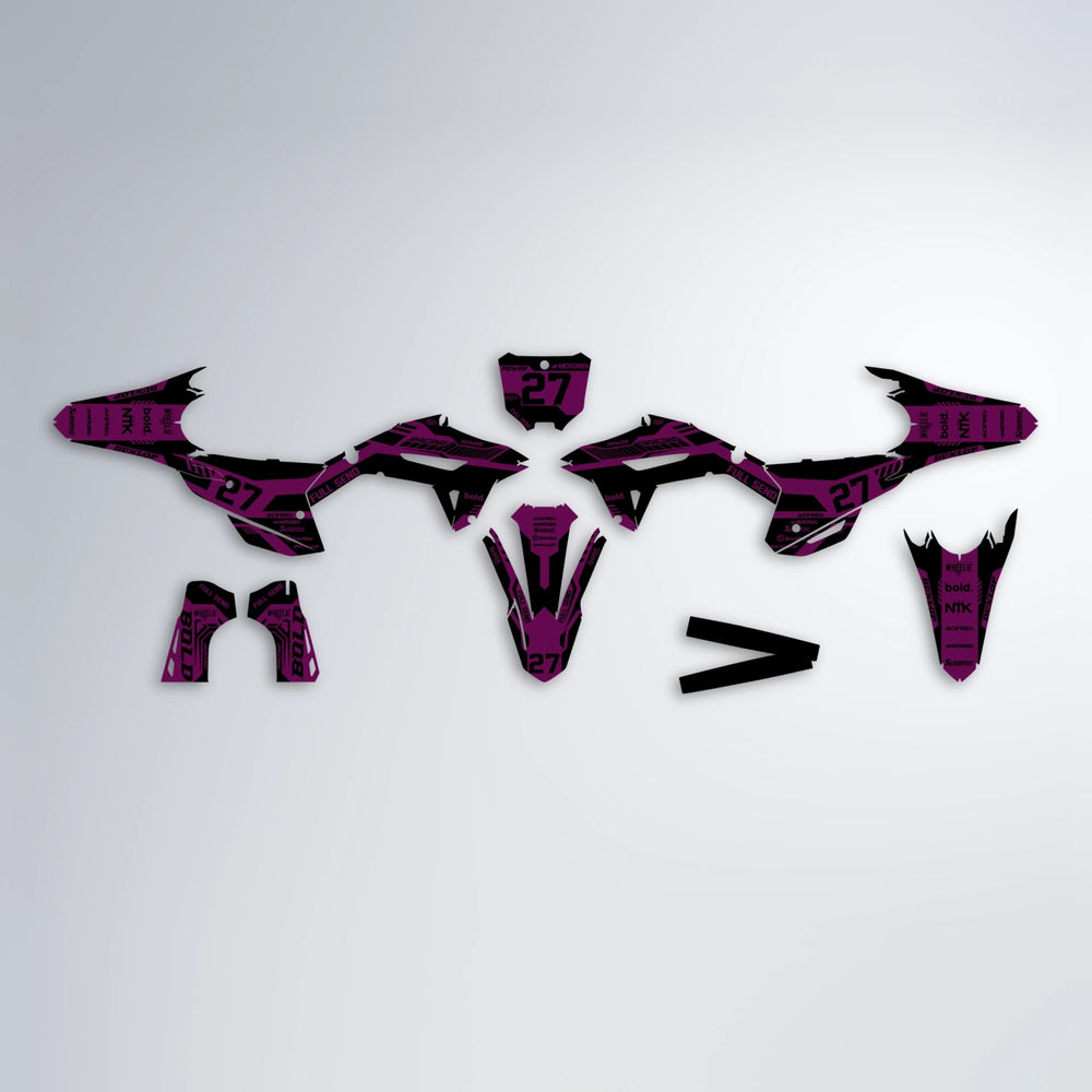STEALTH Honda graphics kit parts layout in Pink