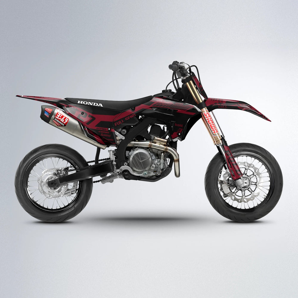 STEALTH Honda supermoto graphics kit in Red