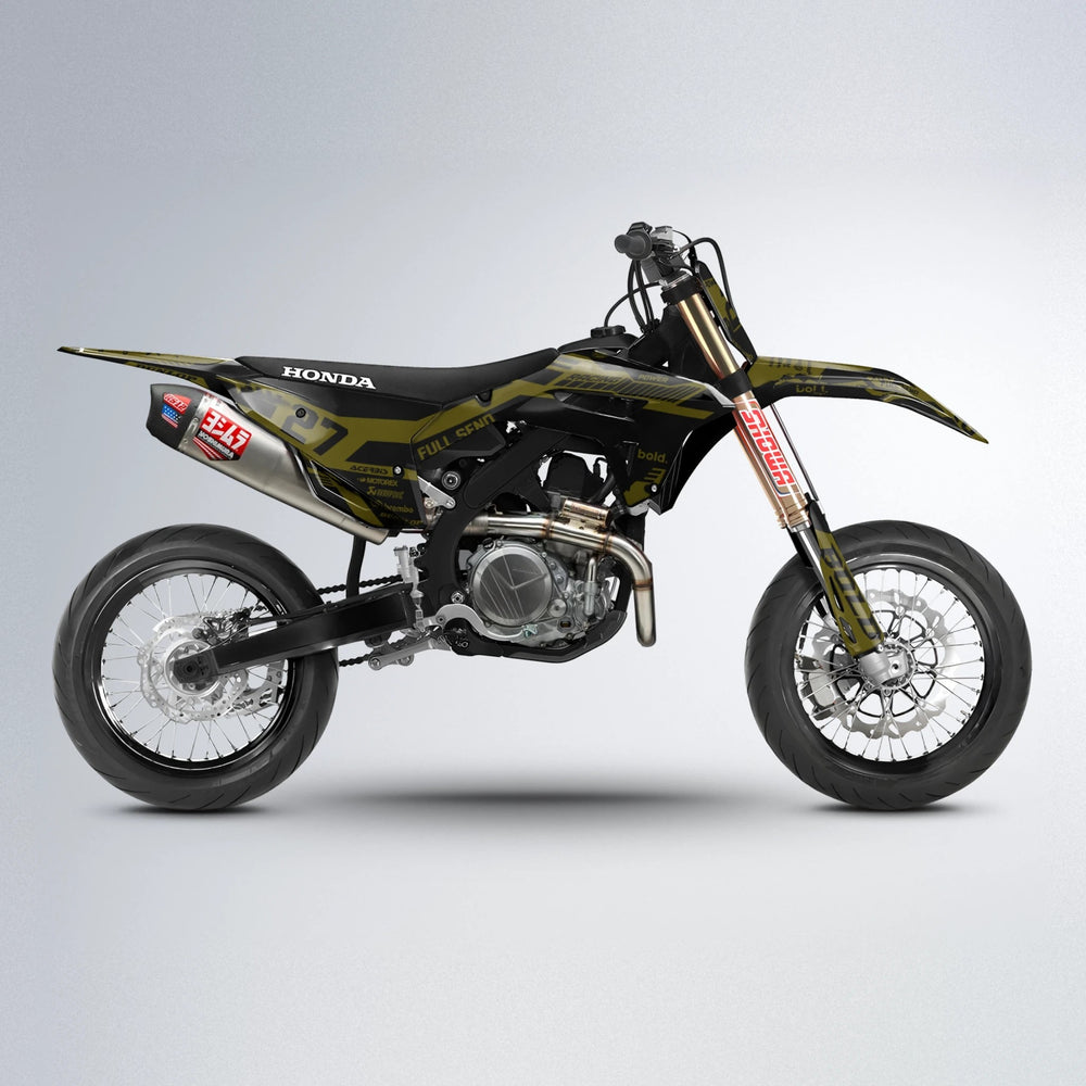 STEALTH Honda supermoto graphics kit in Yellow