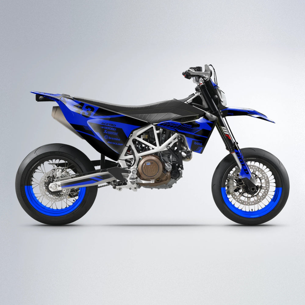 STEALTH Husqvarna 701 supermoto graphics kit in Blue