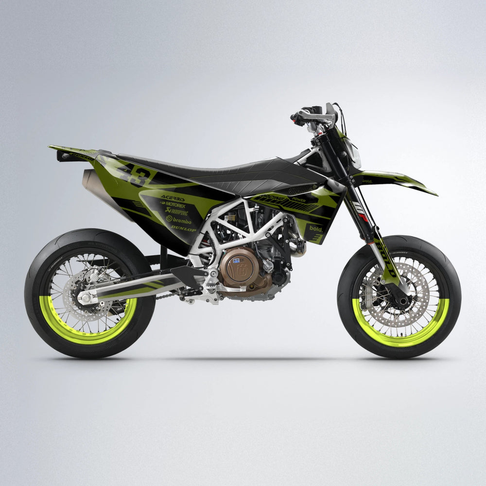 STEALTH Husqvarna 701 supermoto graphics kit in Olive