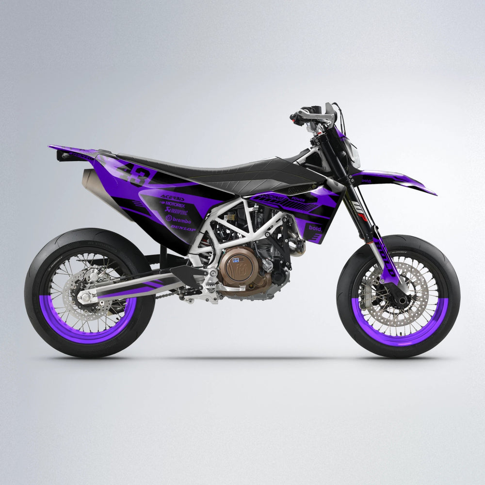 STEALTH Husqvarna 701 supermoto graphics kit in Purple
