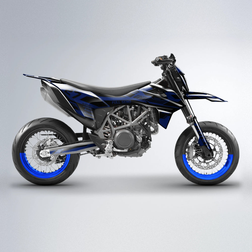 STEALTH KTM SMC 690 supermoto graphics kit in Blue