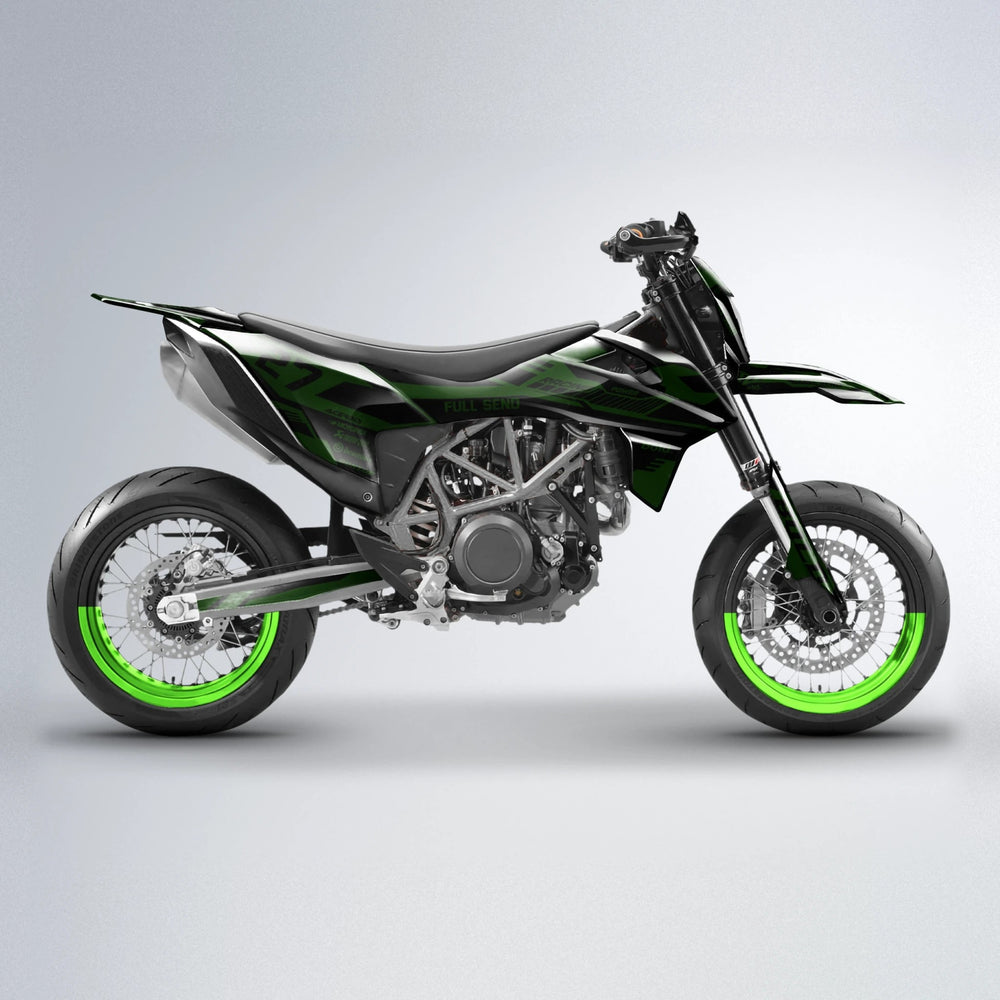 STEALTH KTM SMC 690 supermoto graphics kit in Green