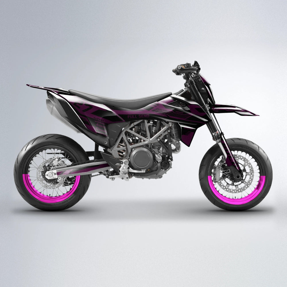 STEALTH KTM SMC 690 supermoto graphics kit in Pink