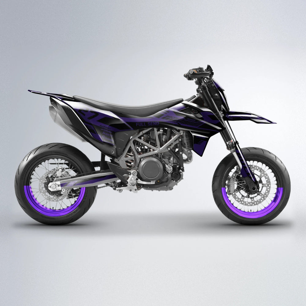 STEALTH KTM SMC 690 supermoto graphics kit in Purple