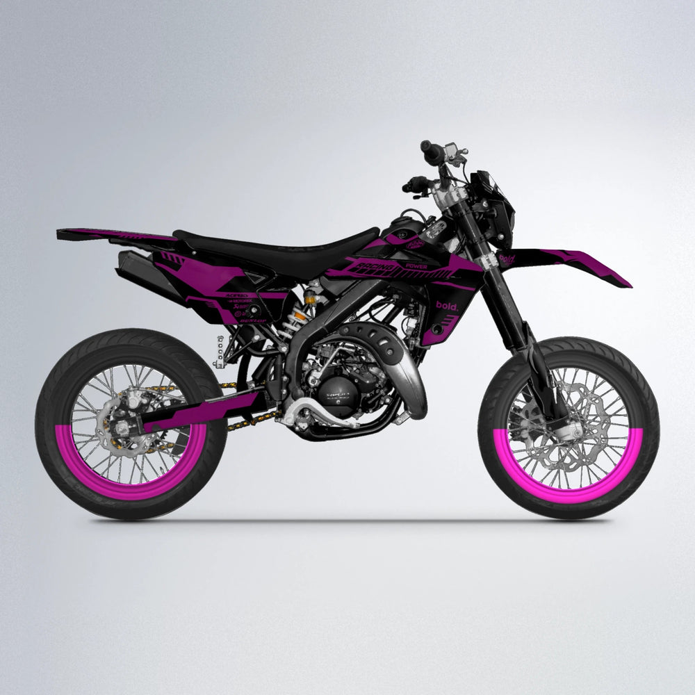 STEALTH Rieju MRT supermoto graphics kit in Pink