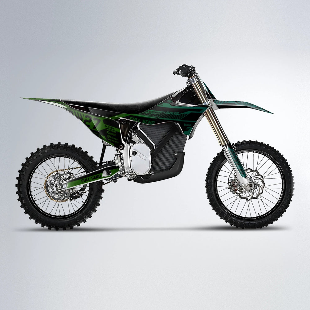 STEALTH Stark Varg MX motocross graphics kit in Cyan & Green