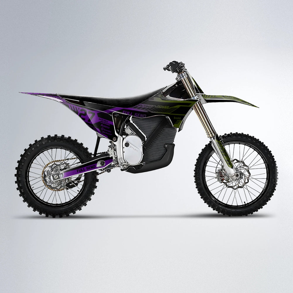 STEALTH Stark Varg MX motocross graphics kit in Purple & Yellow