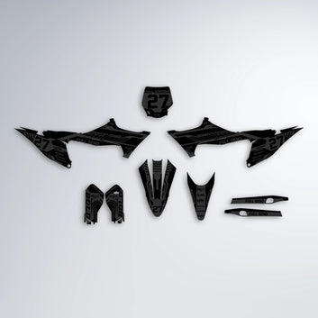 STEALTH Stark Varg SM graphics kit parts layout in Black