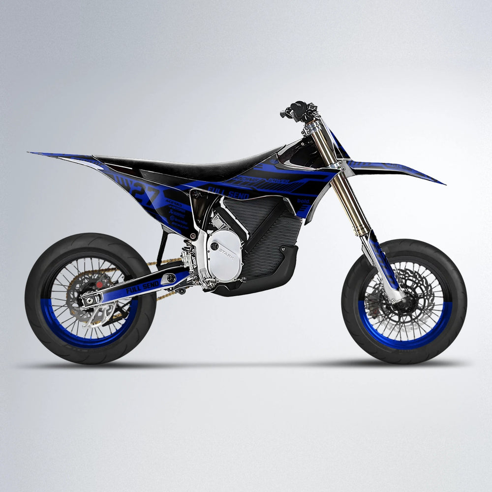 STEALTH Stark Varg SM supermoto graphics kit in Blue