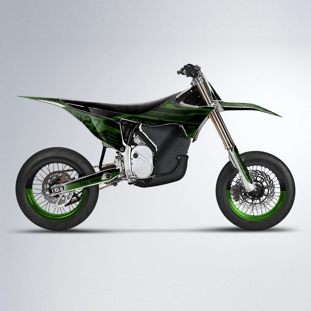 STEALTH Stark Varg SM supermoto graphics kit in Green