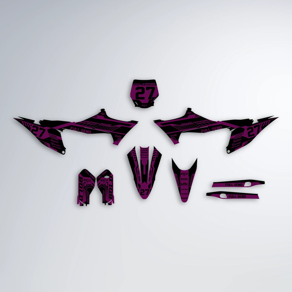 STEALTH Stark Varg SM graphics kit parts layout in Pink