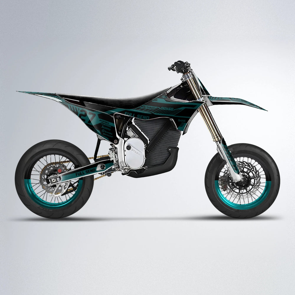 STEALTH Stark Varg SM supermoto graphics kit in Teal