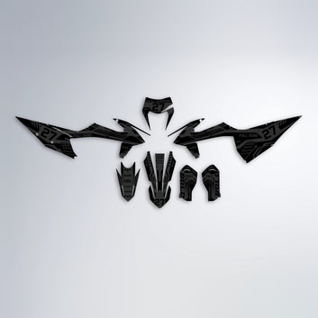 STEALTH graphics kit parts layout in Black