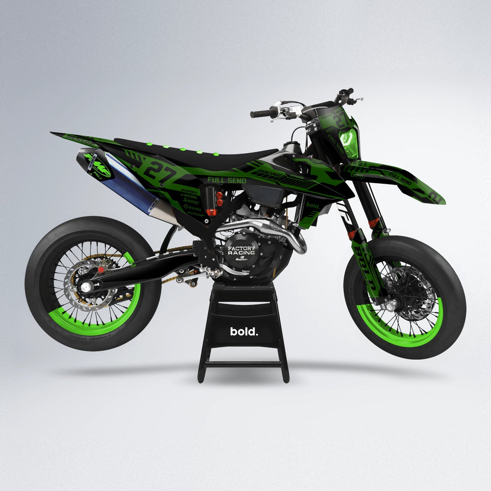 STEALTH supermoto graphics kit in Green