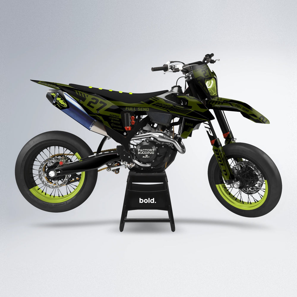STEALTH supermoto graphics kit in Olive