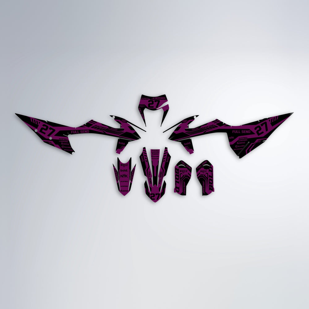 STEALTH graphics kit parts layout in Pink