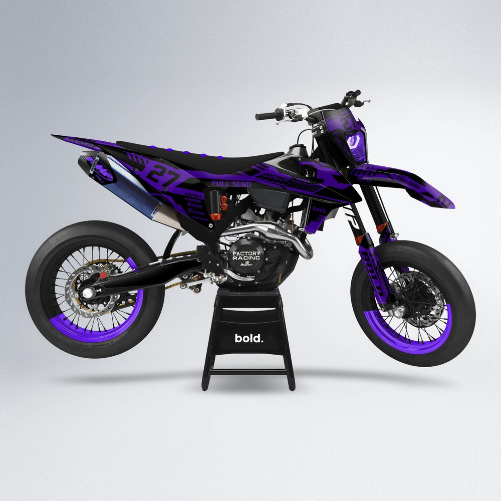 STEALTH supermoto graphics kit in Purple