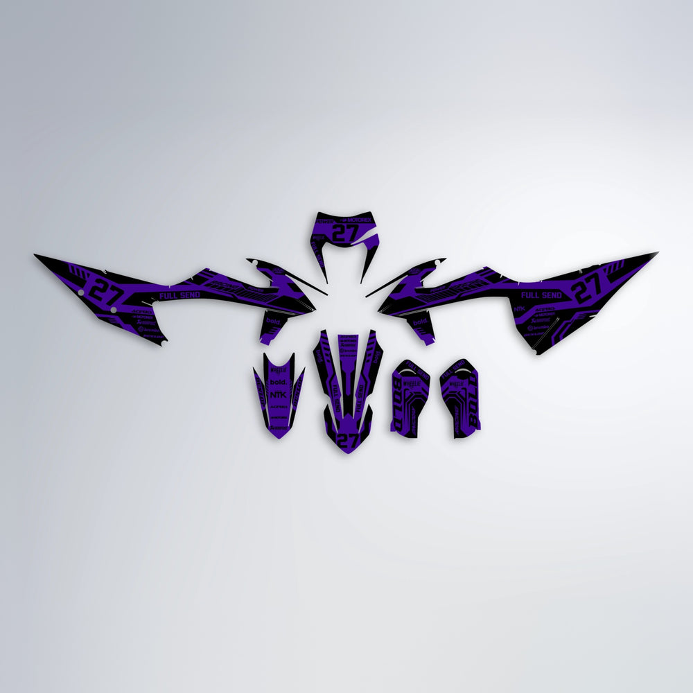 STEALTH graphics kit parts layout in Purple