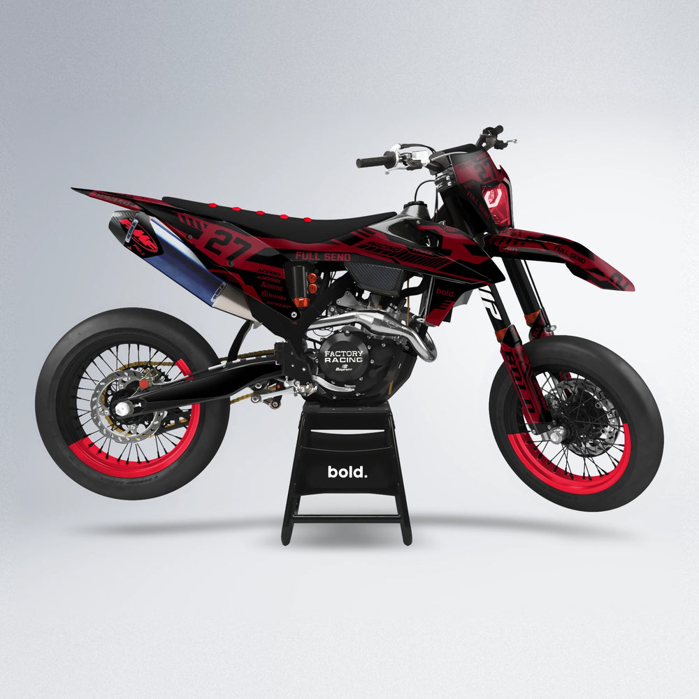 STEALTH supermoto graphics kit in Red