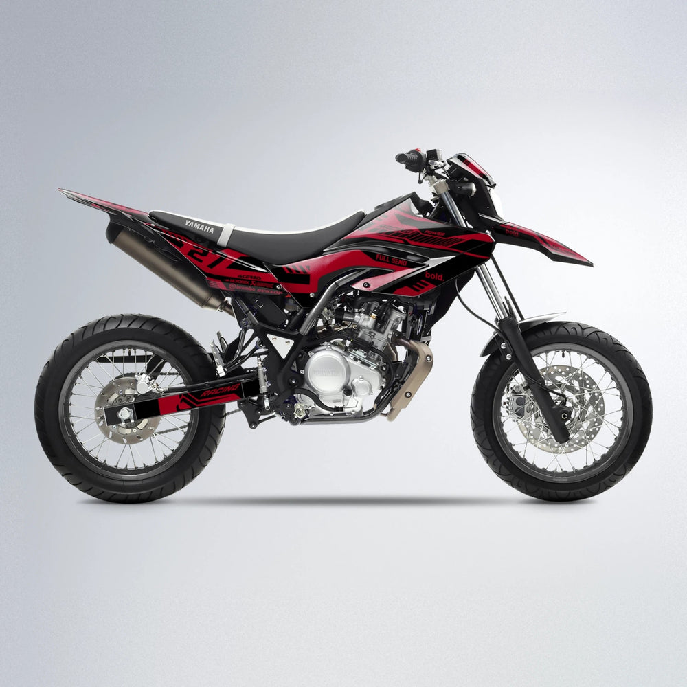 STEALTH Yamaha WR 125X supermoto graphics kit in Red