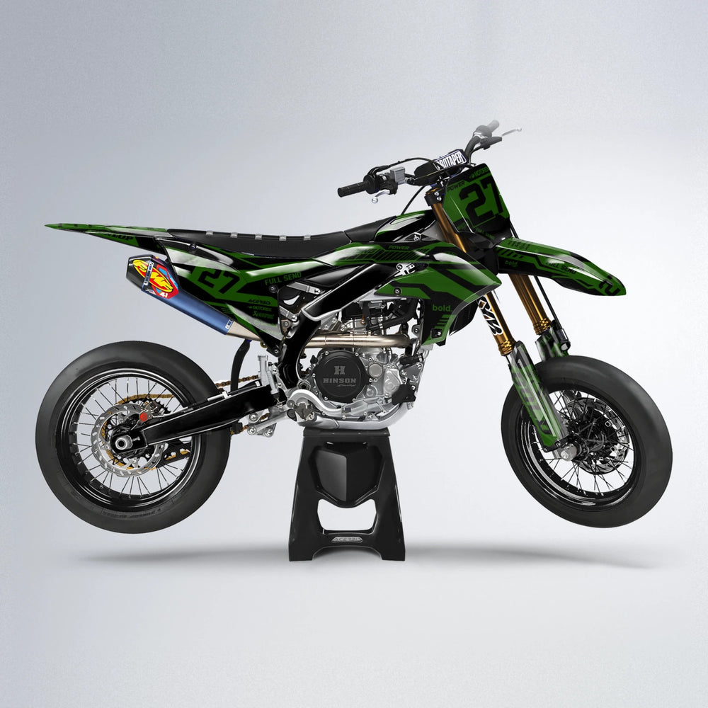 STEALTH Yamaha YZF SM supermoto graphics kit in Green