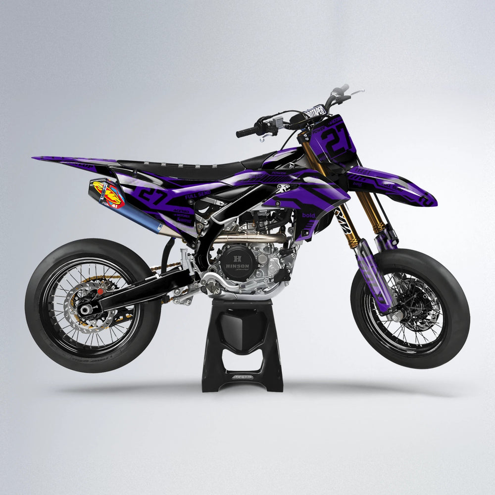 STEALTH Yamaha YZF SM supermoto graphics kit in Purple