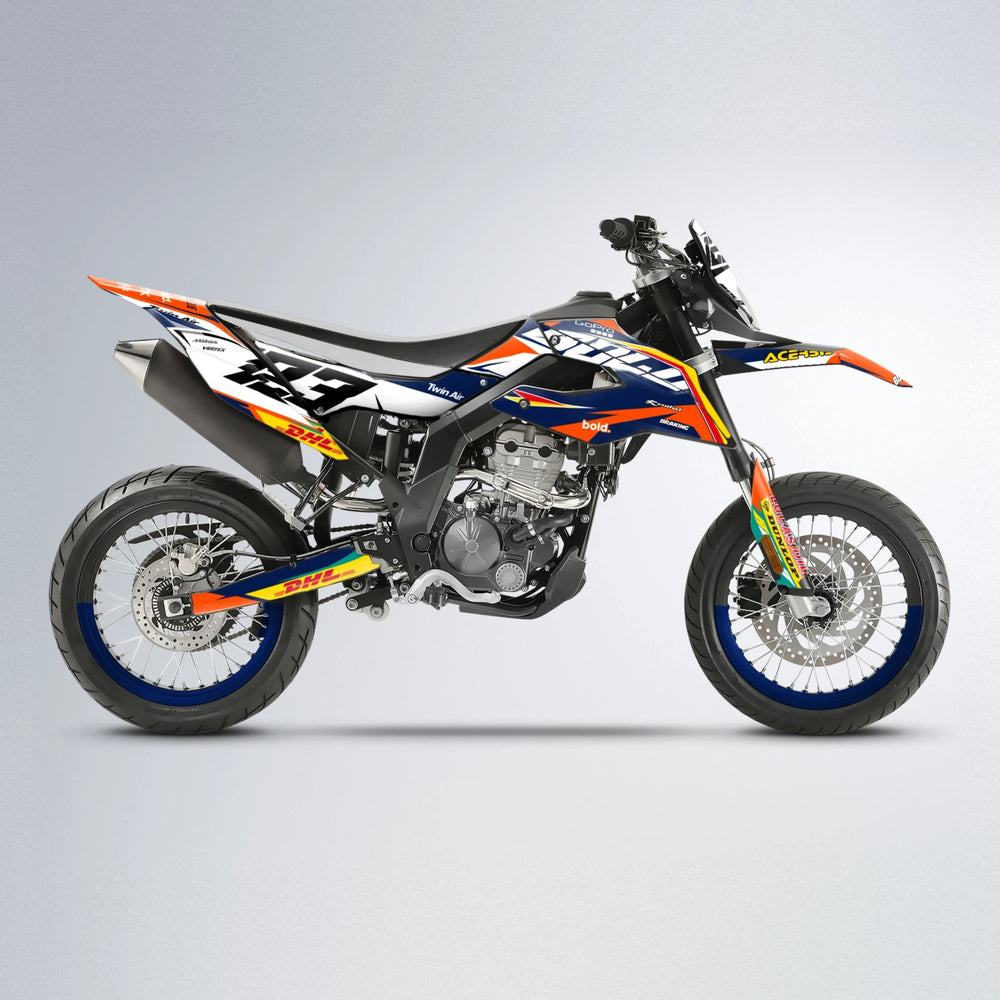 STENMARK Aprilia SX 125 supermoto graphics kit in Custom Colour