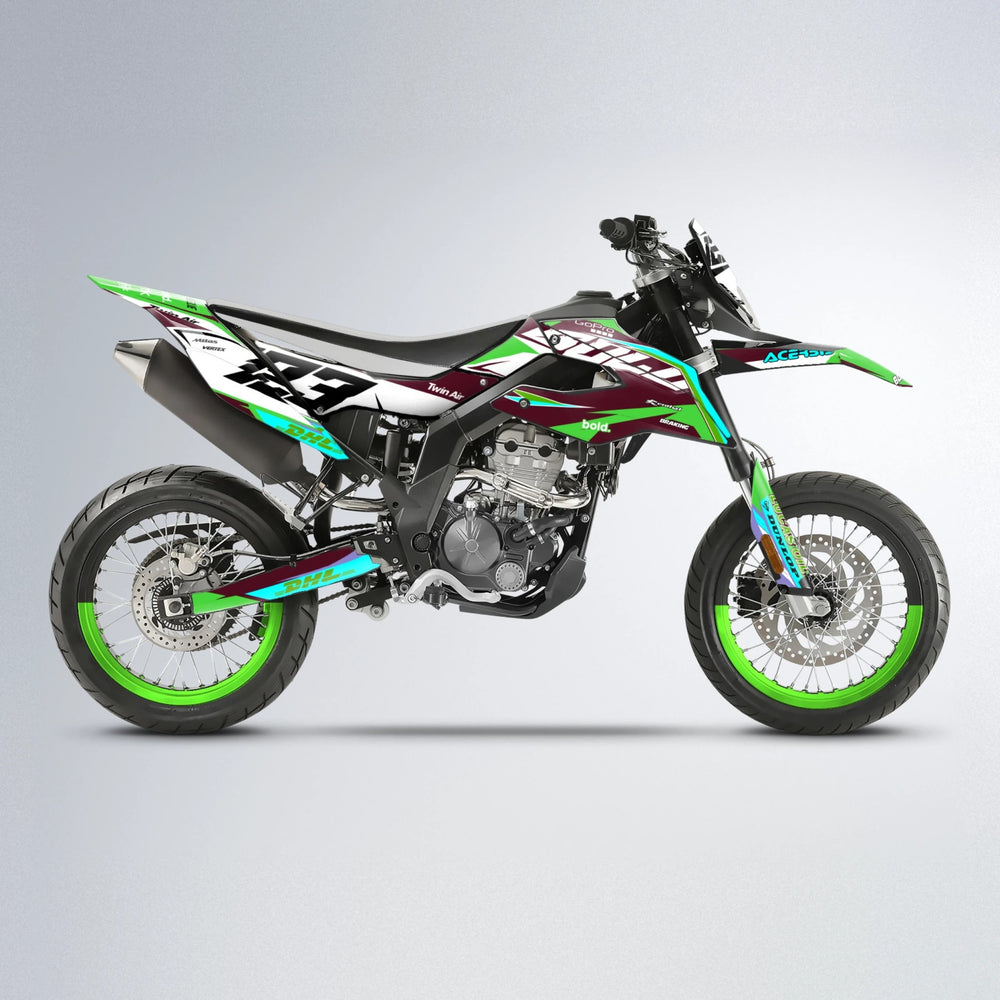 STENMARK Aprilia SX 125 supermoto graphics kit in Green