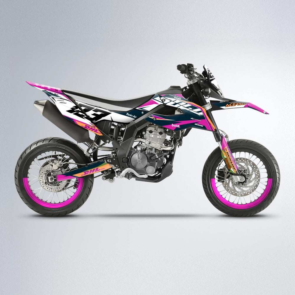 STENMARK Aprilia SX 125 supermoto graphics kit in Pink