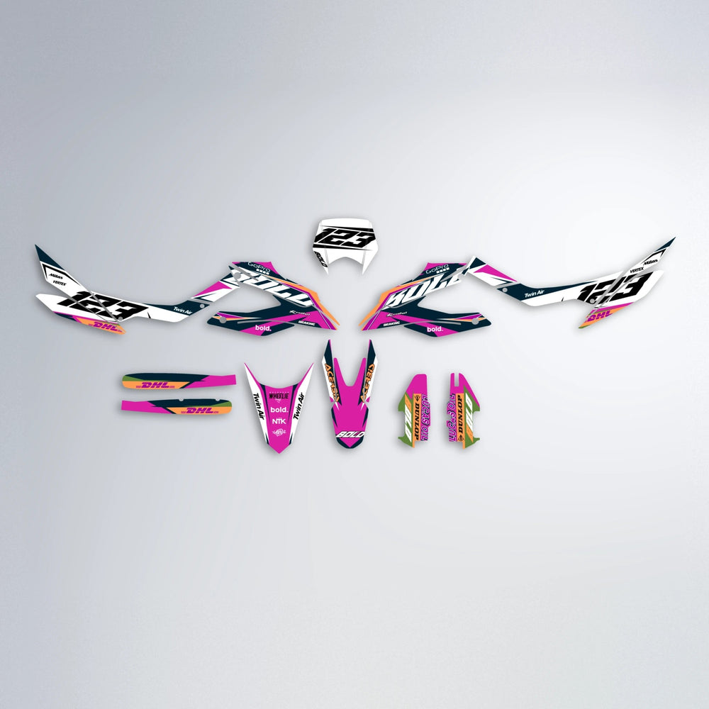 STENMARK Aprilia SX 125 graphics kit parts layout in Pink