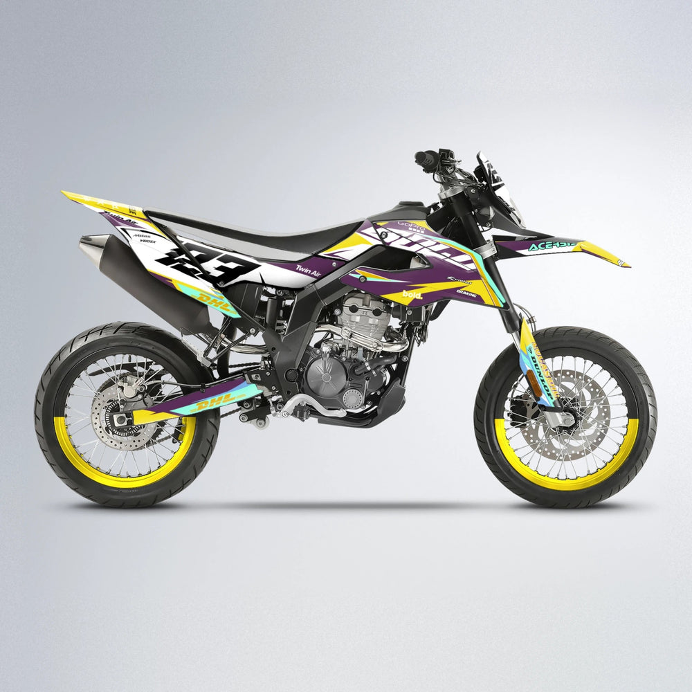 STENMARK Aprilia SX 125 supermoto graphics kit in Yellow