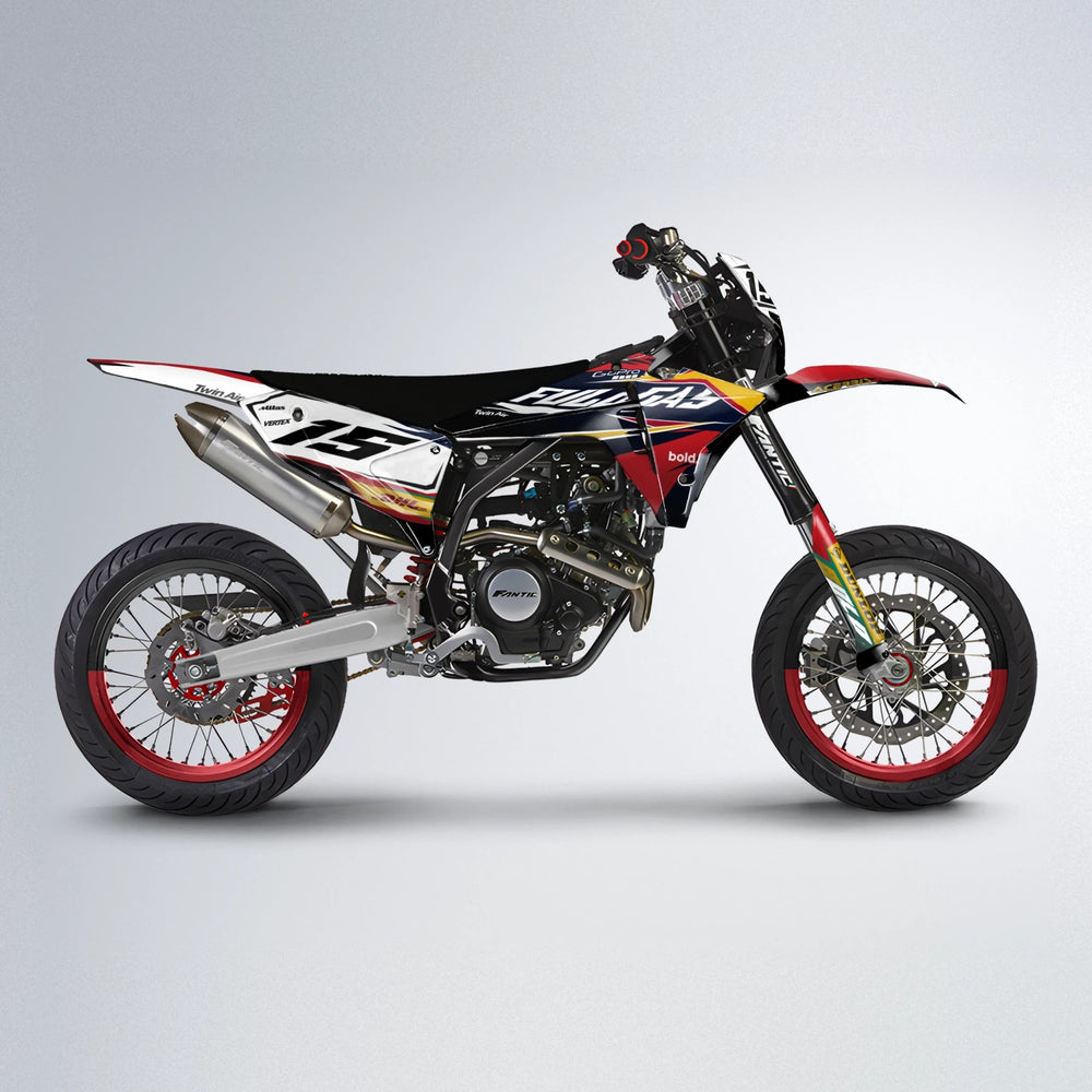 STENMARK Fantic supermoto graphics kit in Black & Red