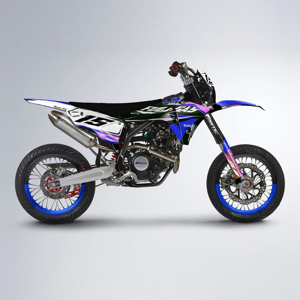 STENMARK Fantic supermoto graphics kit in Blue