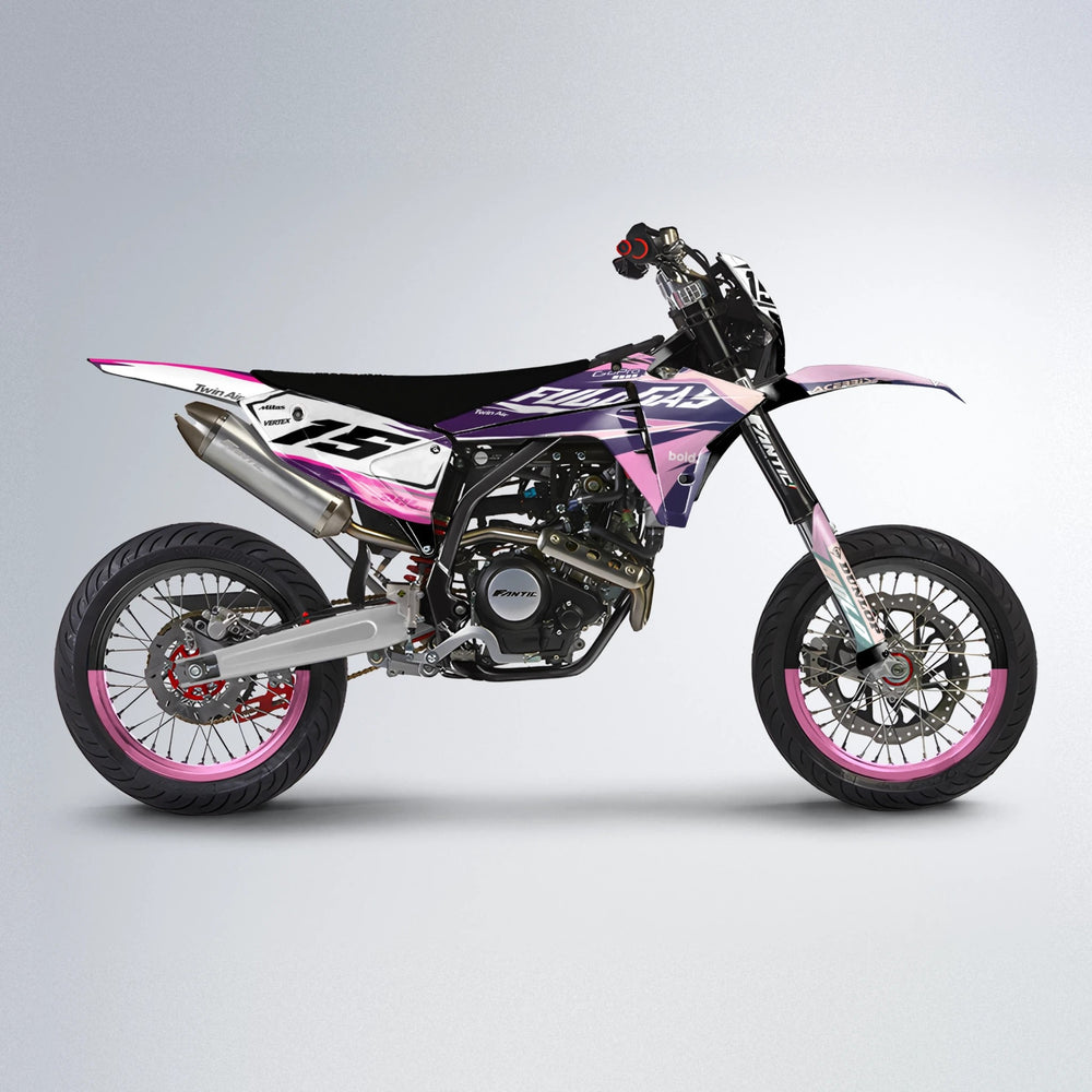 STENMARK Fantic supermoto graphics kit in Flamingo