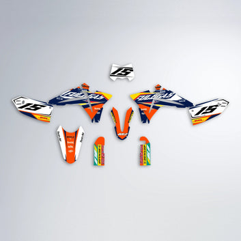 STENMARK Fantic graphics kit parts layout in Orange
