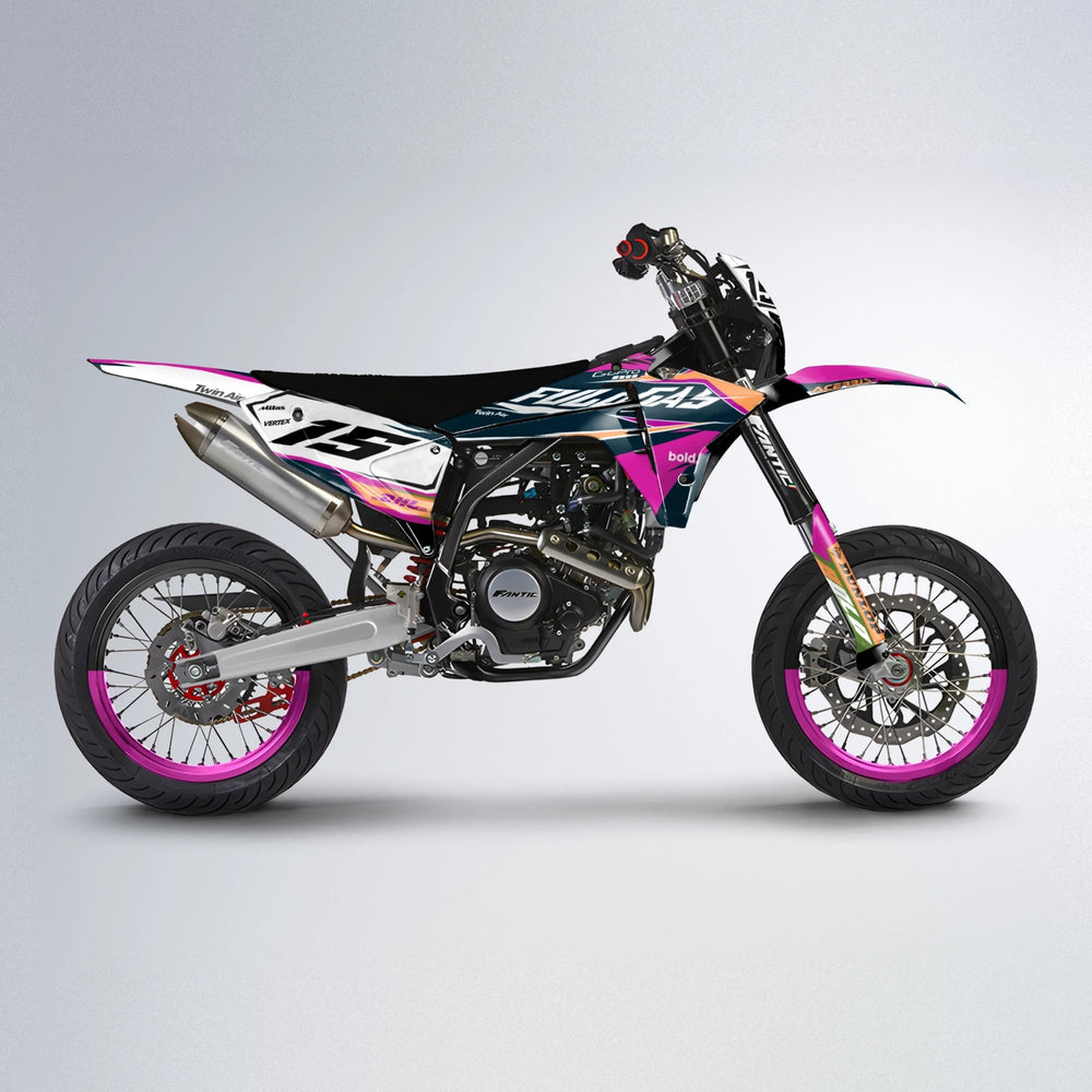 STENMARK Fantic supermoto graphics kit in Pink