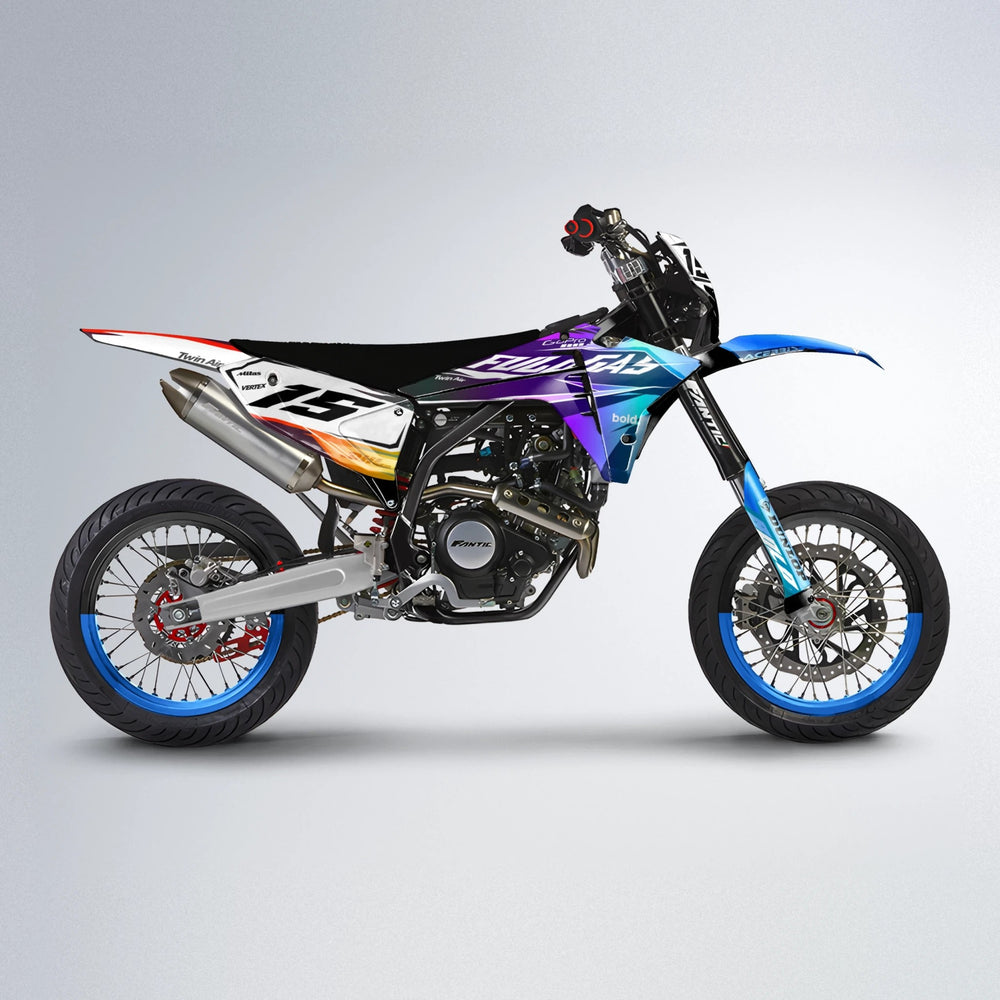 STENMARK Fantic supermoto graphics kit in Sunset Fade