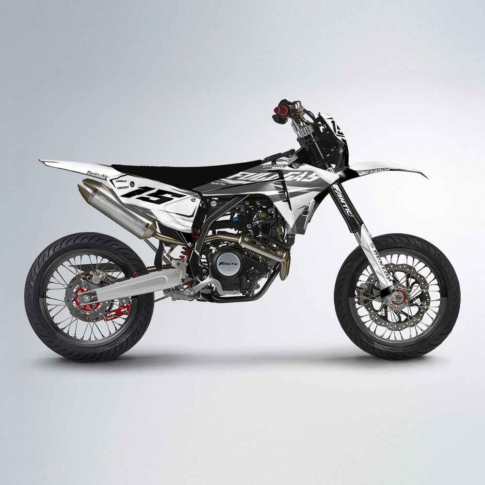 STENMARK Fantic supermoto graphics kit in White