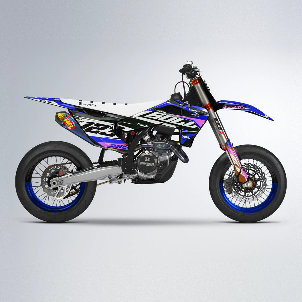 STENMARK Husqvarna FE/TE supermoto graphics kit in Blue
