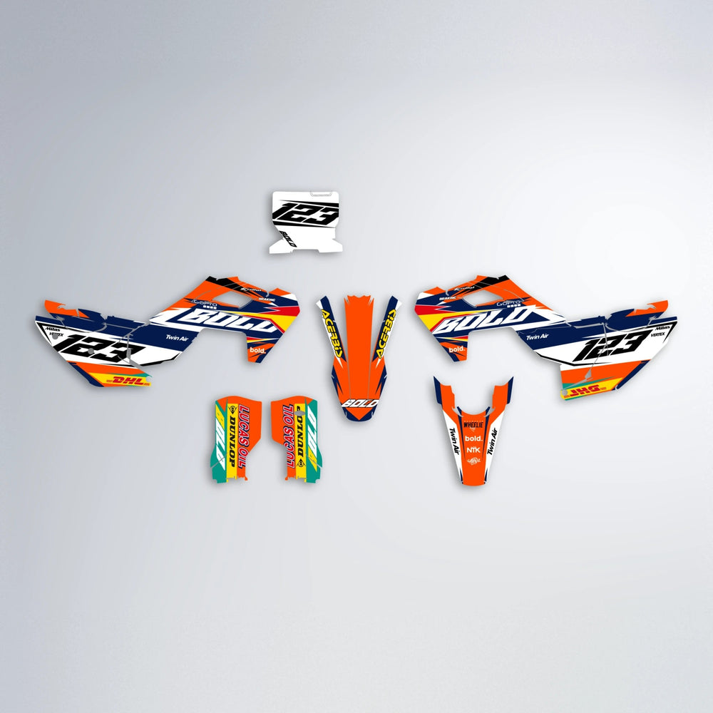 STENMARK Husqvarna FE/TE graphics kit parts layout in Custom Colour