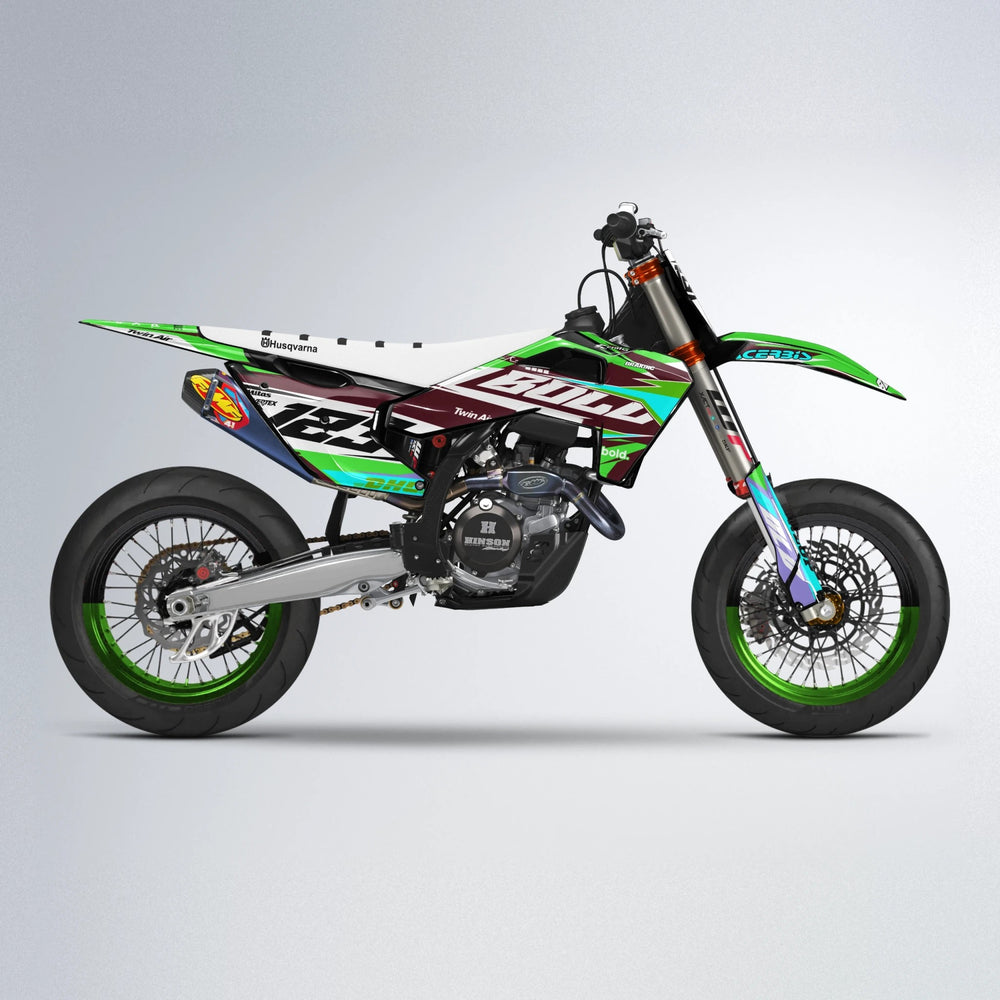 STENMARK Husqvarna FE/TE supermoto graphics kit in Green